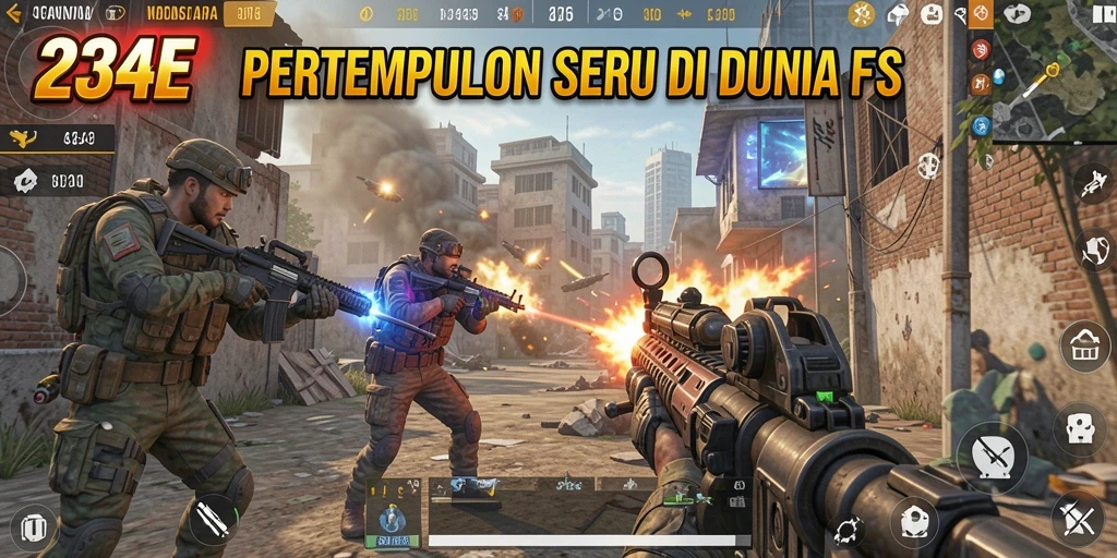 Gameplay seru di dunia FPS yang menantang.