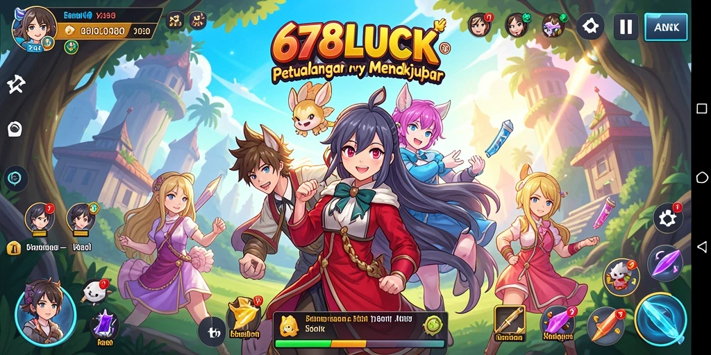 Tampilan epic gameplay Anime 678LUCK dengan karakter yang menarik.