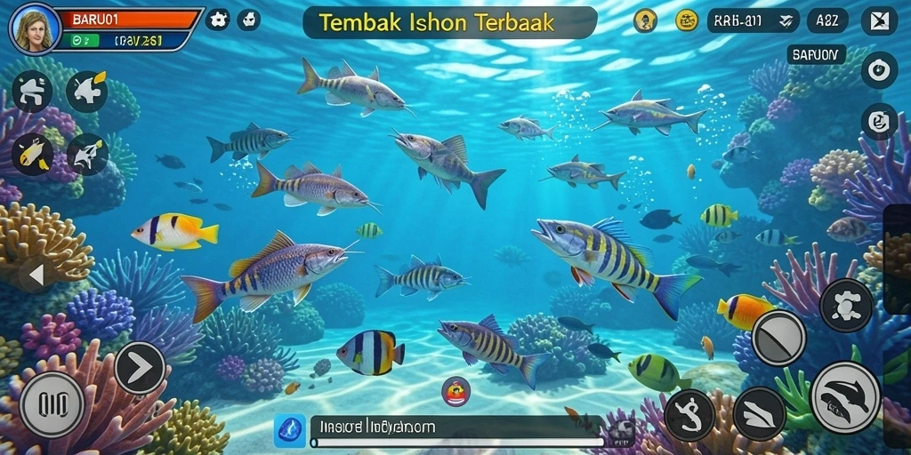 Tampilan gameplay BARU01 yang seru dan penuh aksi Tembak Ikan.