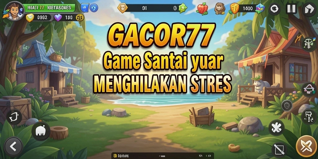 Tampilan gameplay GACOR77 yang ceria dan menarik.