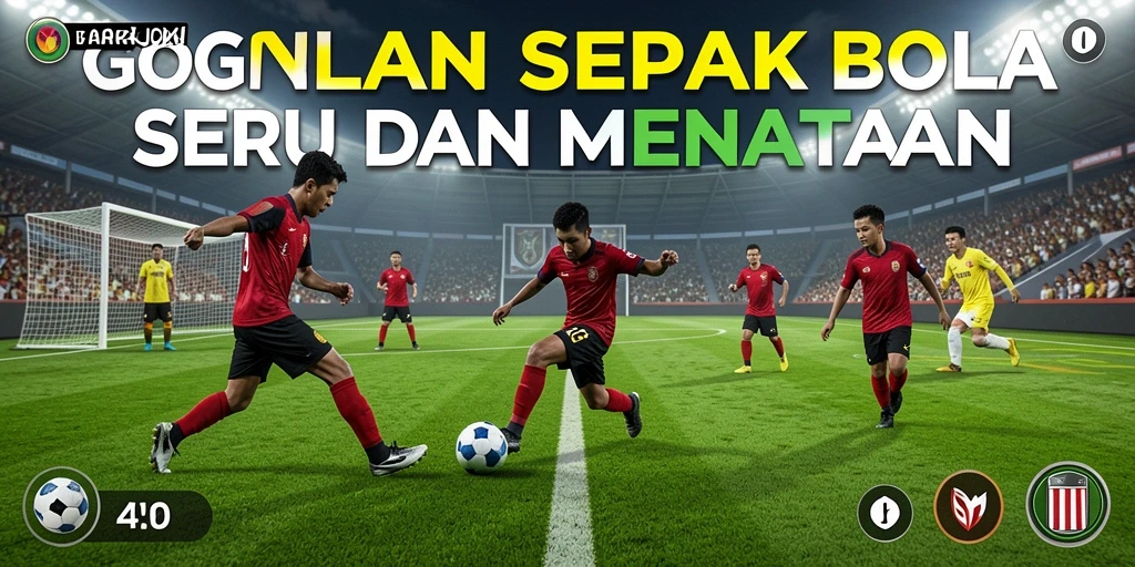 Tangkapan layar menampilkan aksi seru dalam permainan sepak bola.