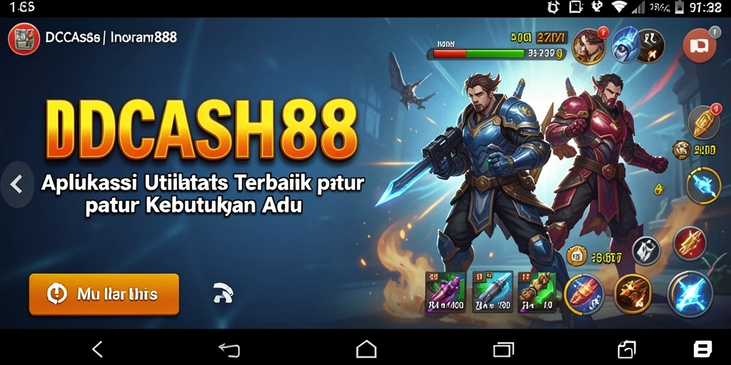Tampilan antarmuka pengguna IDCASH88 yang bersih dan modern.