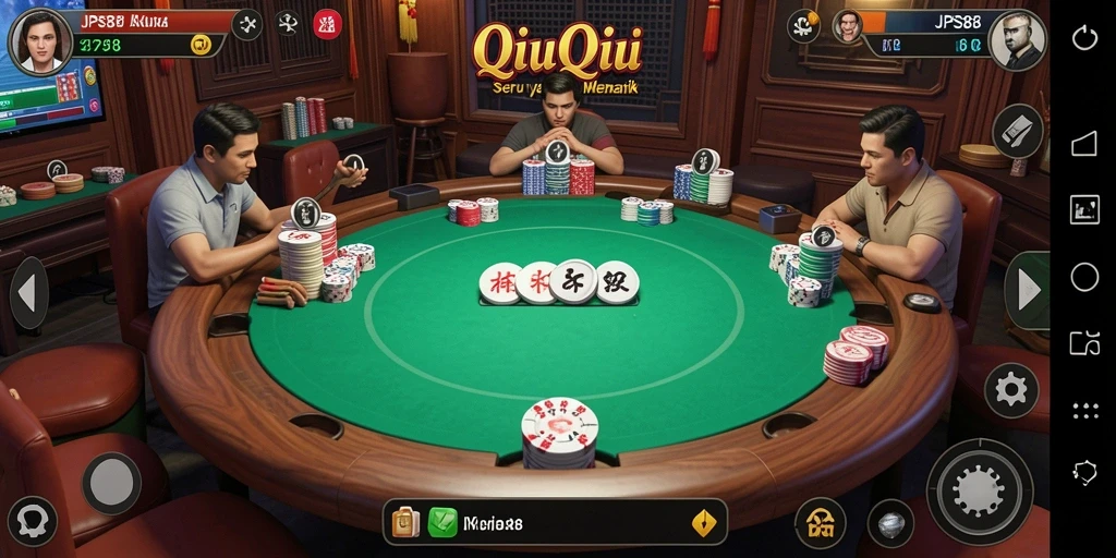 Tampilan gameplay QiuQiu yang seru dan menegangkan di JPS88.