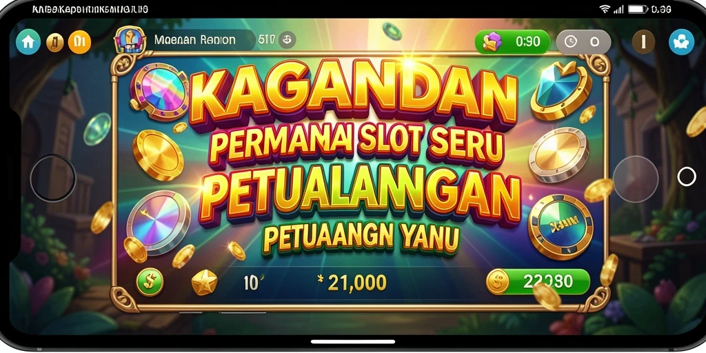 Tampilan gameplay KAGANDAN yang menampilkan gulungan Slot penuh warna.
