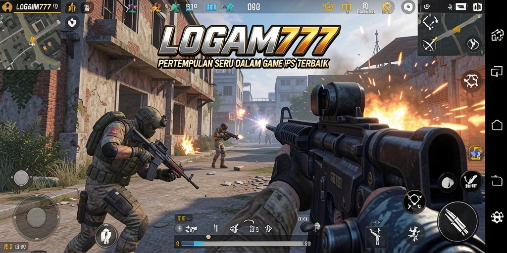 Tampilan aksi mendebarkan dalam gameplay LOGAM777.