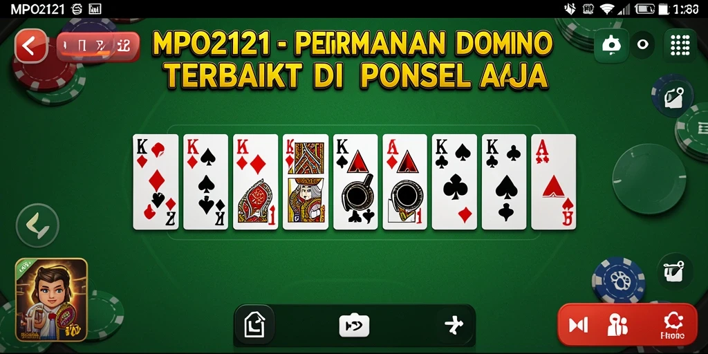 Tampilan gameplay seru dari MPO2121 yang menampilkan pertandingan Domino.