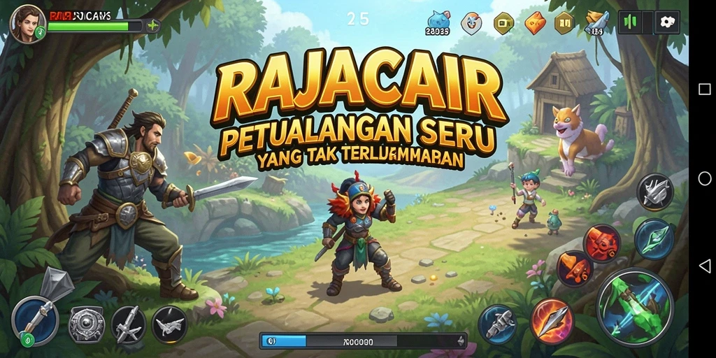 Tampilan gameplay RAJACAIR yang memukau dalam dunia petualangan.