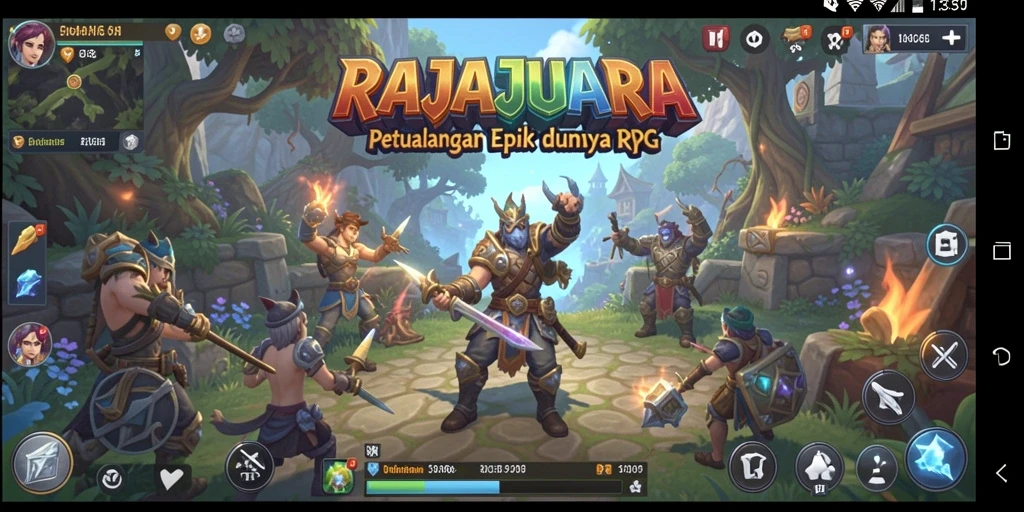 Tampilan menawan dari permainan RAJAJUARA dengan aksi RPG yang mendebarkan.