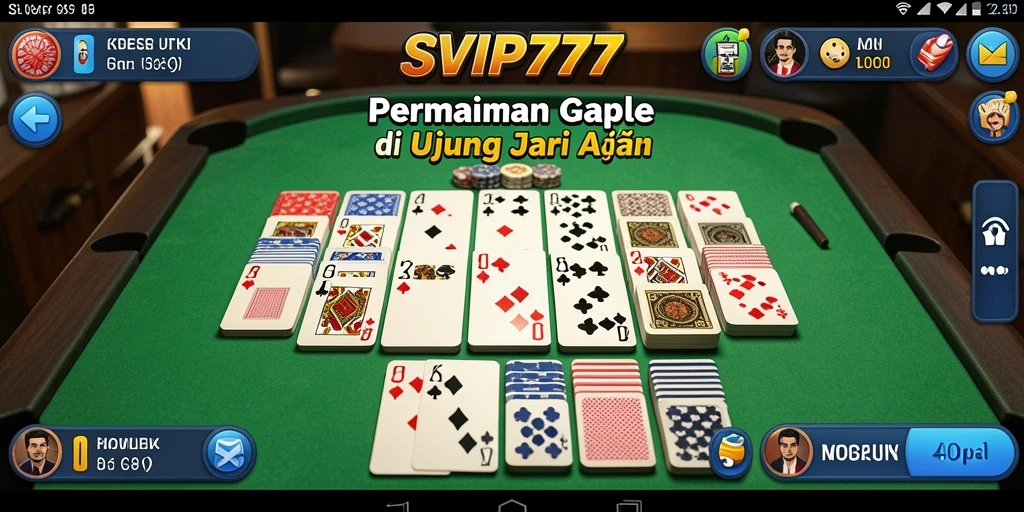 Tampilan gameplay Gaple yang seru dan menarik di SVIP777.