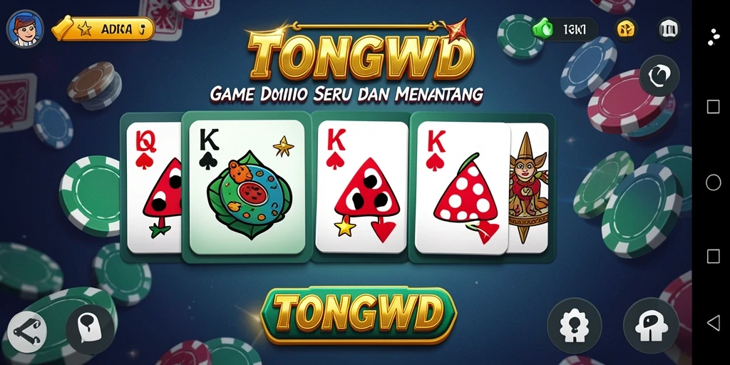 Screenshot TONGWD menampilkan gameplay seru permainan Domino.