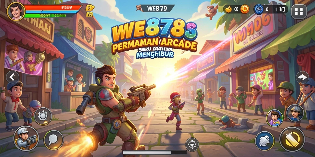 Screenshot WE878 menunjukkan gameplay Arcade yang seru dan menantang.
